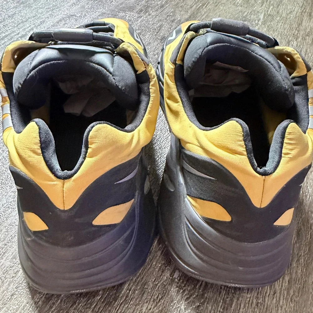 Adidas Yeezy Boost 700 MNVN Mens 12.5 Honey Flux Yellow Reflective  Sneaker